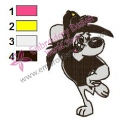 Funny Dudley Puppy Embroidery Design